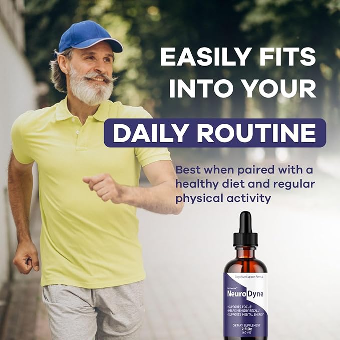 (2 Pack) NeuroDyne - Official NeuroDyne Drops Supplement Brain Support Advanced Formula Neuro Dyne Liquid Premium All Natural Cognitive Focus Nerve Support for Health Wellness 2 Bottles for 2 Months