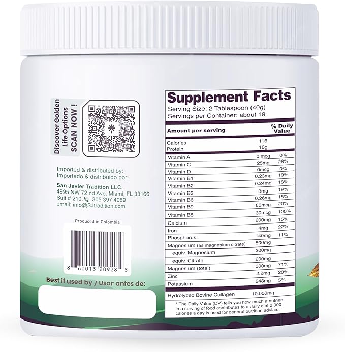 Vital Life Collagen Peptides Powder - Hydrolyzed Collagen with +17 Super Ingredients 1.6 lb Mint &amp Lemon Flavor Supplement for Healthy Hair Skin Nails Bones Joints Collagen for Women &amp