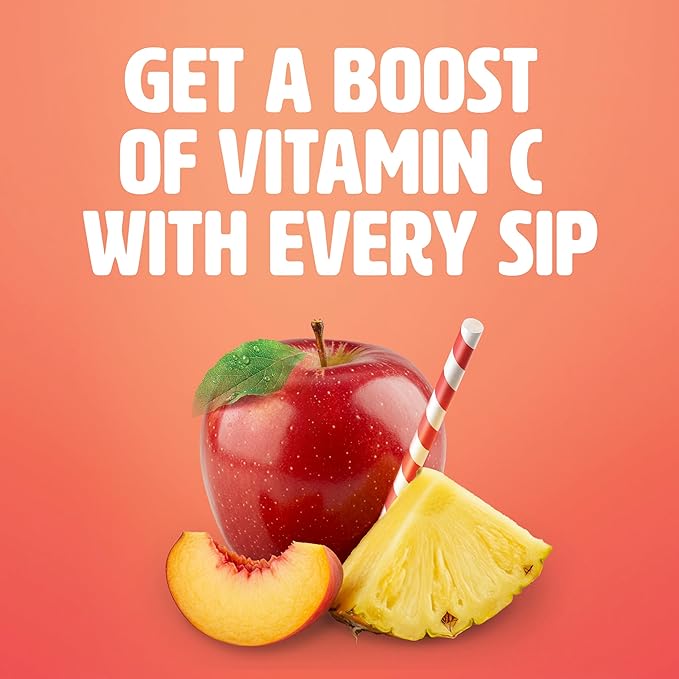 Tropicana 100% Pineapple Peach Mango Juice Single Serve 10 Fl Oz Bottles (Pack of 24) - Real Fruit Juice Vitamin C B &amp E Rich No Added Sugars No Artificial Flavors