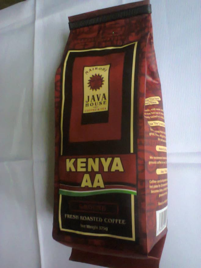 Kenya AA Coffee. Ground Coffee Beans. Fresh Roasted Coffee. Fair Trade Single Origin Kenyan Coffee with verified Coffee Kenya Mark of Origin. (13.23Oz/375g)