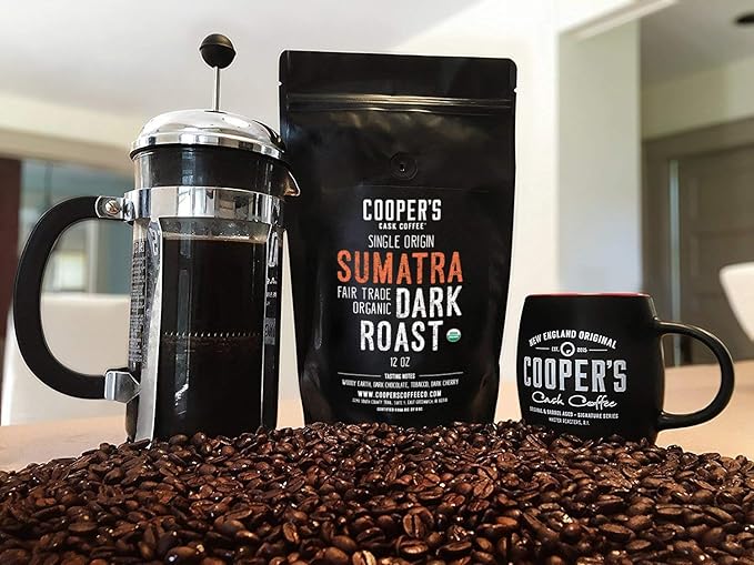 Decaffeinated Gourmet Coffee Sampler Gift Box Set - Whole Beans - 4-Pack - 4oz and Organic Dark Roast Sumatra - Whole Bean Coffee - 2lb
