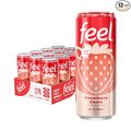 FEEL Zero Sugar Natural Energy Drink – Strawberry Guava 140mg Plant-Based Caffeine with L-Theanine for Focus Vitamin C for Immunity Vegan Non-GMO No Artificial Sweeteners 12 Fl Oz Cans (12-Pack)