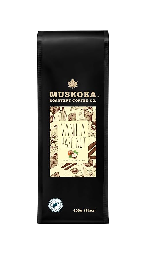 Muskoka Roastery Coffee Vanilla Hazelnut Medium Roast Ground Coffee 400g