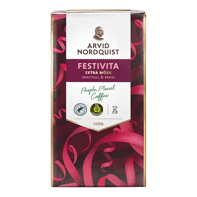 Arvid Nordquist Ground Coffee 17.6oz (Pack of 3 Festivita (Extra Dark))