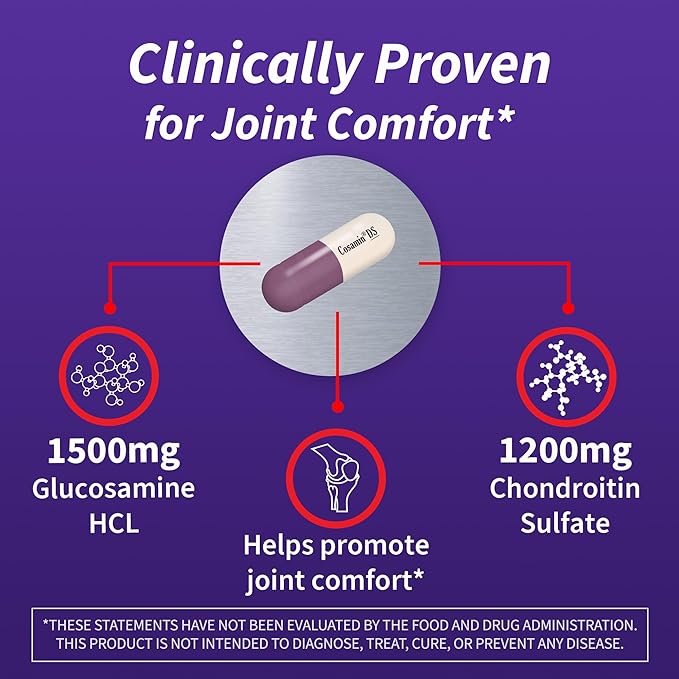 Nutramax Laboratories Cosamin® DS Joint Health Supplement with Glucosamine &amp Chondroitin for Adult Men &amp Women Joint Supplement 108 Capsules