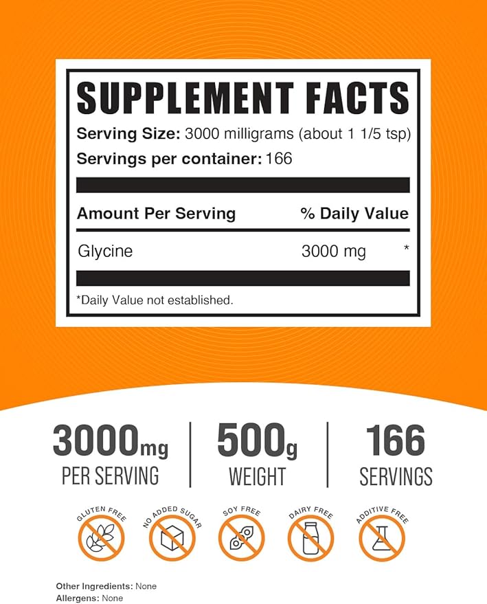 BulkSupplements Glycine 500g + Collagen Peptides 1kg Bundle
