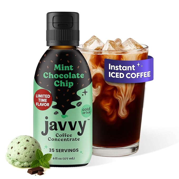 Coffee Concentrate - Limited Release Flavors - Cold Brew Coffee Perfect for Hot or Iced Instant Coffees Hot Drinks Cold Brew Concentrate 35 Servings - Mint Chocolate Chip