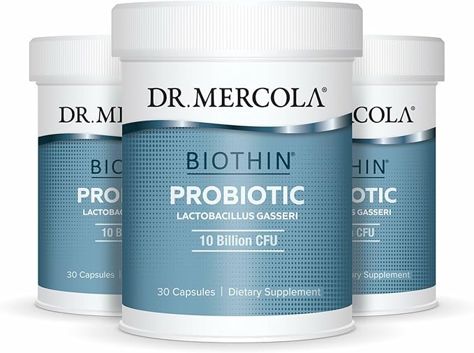 Dr. Mercola Biothin Probiotic - Digestive Health Supplement - Supports Healthy Metabolism - GMO-Free Gluten-Free &amp Soy-Free - 90 Delayed-Release Capsules (90 Servings)