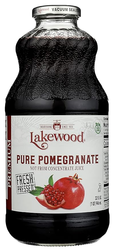 Lakewood Pure Pomegranate Juice - Pomegranate - Case of 12 - 32 Fl oz.