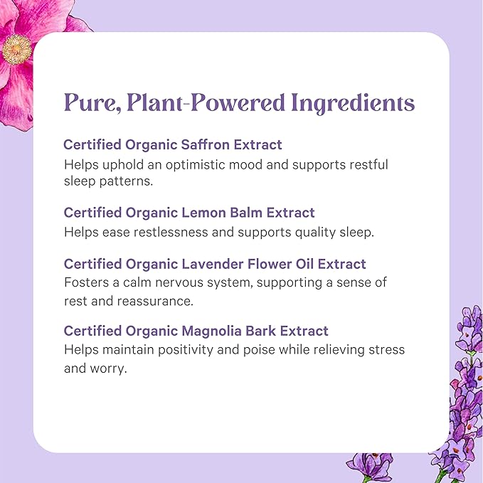 Pure Synergy Radiant Mood | Natural Mood and Sleep Supplement with Organic Saffron | with Saffron Lemon Balm and Magnolia Bark | for Sleep and Stress Support (60 Capsules)