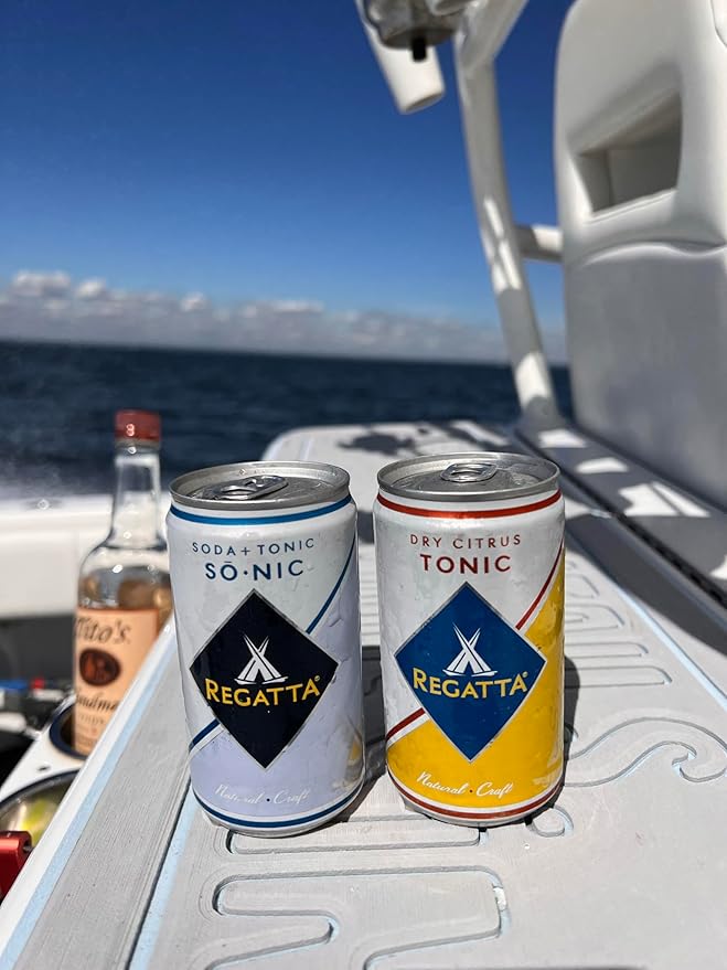 So-Nic Club Soda + Tonic by Regatta Craft Mixers All-Natural Ingredients Gluten-Free Non-GMO Case of 24 7.5oz Sleek Mini Cans