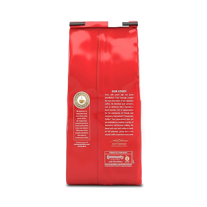 Community Coffee House Blend 72 Ounces Ground Coffee Medium Dark Roast 12 Ounce Bag (Pack of 6)