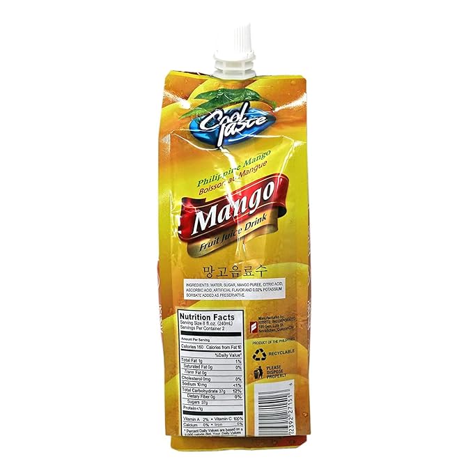 Cool Taste Philippine Mango Fruit Juice Drink (6 Pack Total of 101.4fl.oz)