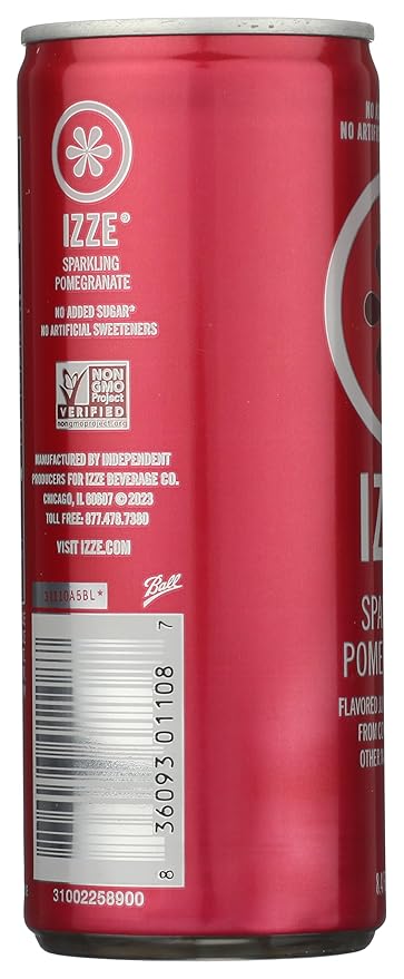 IZZE sparkling Juice Pomegranate 8.4 oz can