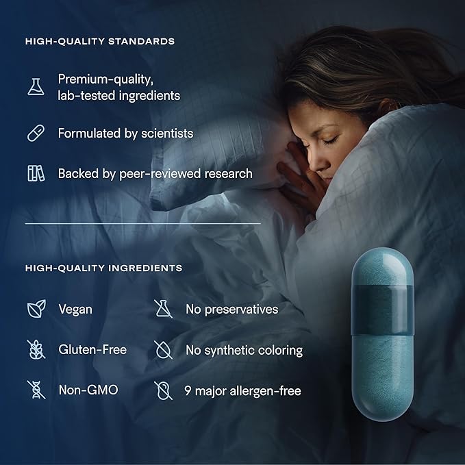 Tally Health Restore – Nighttime Sleep Formula with Magnesium Bisglycinate L-Theanine &amp Apigenin | Melatonin-Free Vegan Non-GMO | Promotes Relaxation &amp Restful Sleep | 90 Capsules