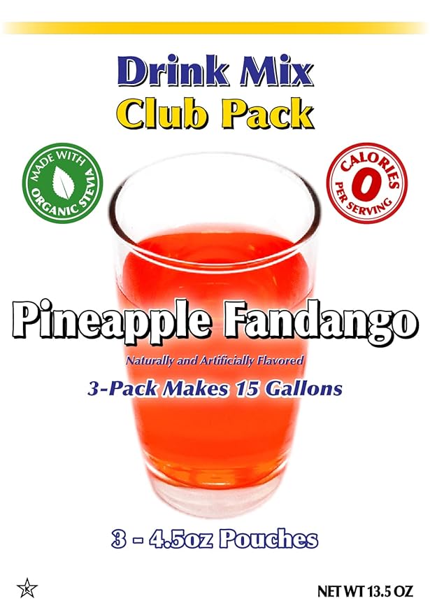 GramZero Pineapple Fandango Zero Calorie Sugar Free Drink Mix Great For Nutrition Club Loaded Tea Stevia Sweetened