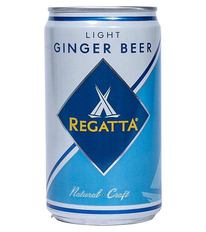 Light Ginger Beer by Regatta Craft Mixers Premium Mixer with All-Natural Ingredients and Organic Blue Agave Case of 24 Sleek Cans 7.5oz Each
