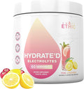Sweat Ethic Hydrate’D Electrolytes Electrolyte Powder with Potassium Magnesium &amp Vitamin C Easy Mix Powder for Hydration &amp Performance Support Pink Lemonade Flavor 60 Servings