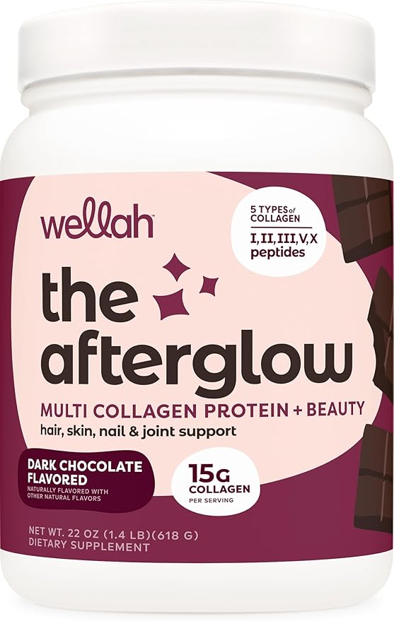 Wellah The Afterglow Multi Collagen Protein + Beauty (Dark Chocolate Flavored) 30 Servings