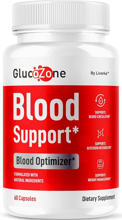GlucoZone Blood Support - GlucoZone Capsules Support Optimizer Supplement All Natural Advanced Formula Pills Premium Vitamins for Health &amp Wellness 60 Capsules for 1 Month