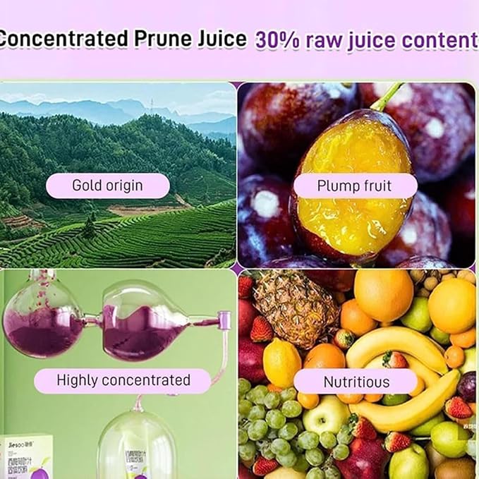 Prune Lotus Leaf Juice Prune Juice Organic Prune Lotus Leaf Juice Prune Juice for Constipation for Big Belly and Fat People (3box)