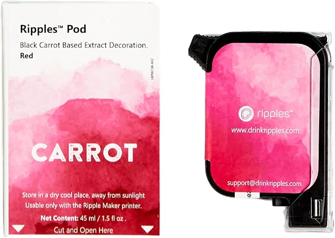 Ripples Pods - Natural Extracts for Ripple Maker Machine | Plant-Based No Artificial Colors No Preservatives (Red Pod)