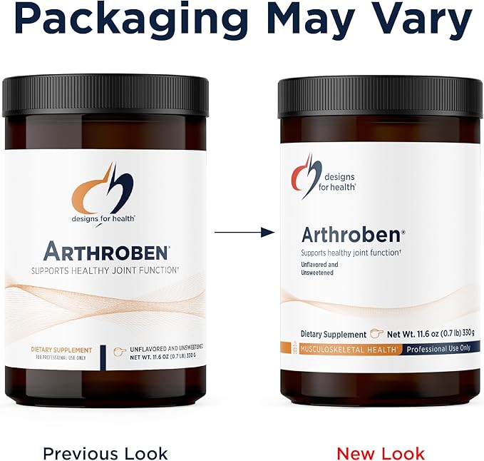 Designs for Health Arthroben Unflavored/Unsweetened - Collagen Peptides Powder + Botanicals to Help Support Healthy Joints - Peptides Drink Mix Non-GMO (30 Servings / 330g)