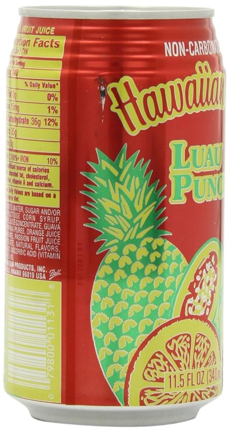Hawaiian Sun Drink Luau Punch 11.5-Ounce (Pack of 24)