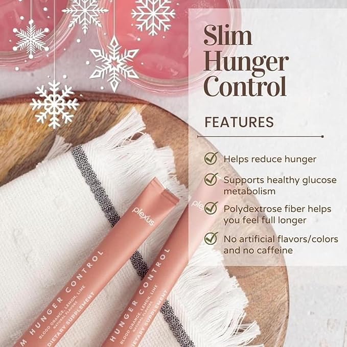 Plexus Slim Hunger Control | 30 Packets | Dietary Supplement &amp Glucose Metabolism Support | Vegan Gluten Free | Health Drinks