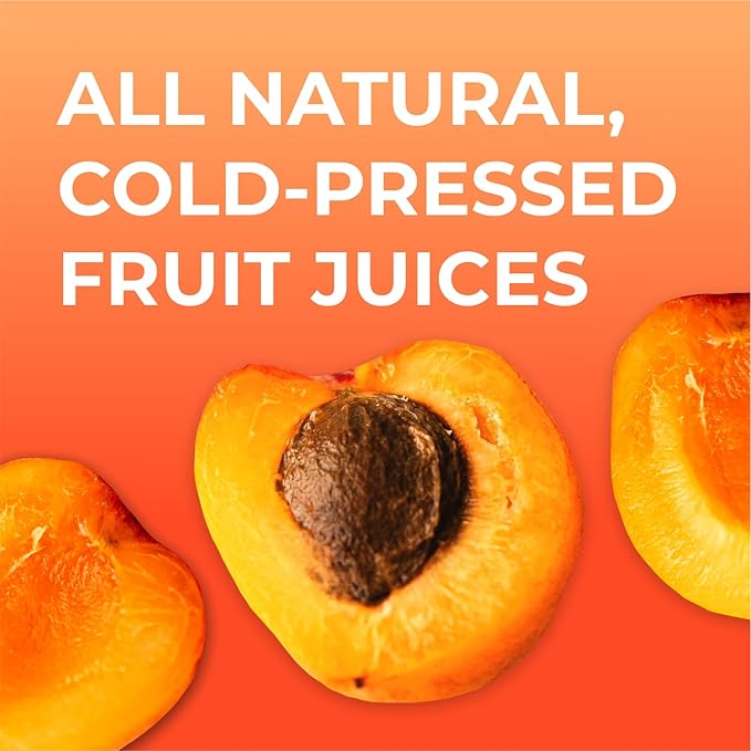 IOS Love Organic Juice - USDA Organic Certified - Cold Pressed No Added Sugar No Water No Artificial Colors No Preservatives No Flavors Added No Gluten - 33.8 Fl Oz (Apricot Pack of 2)
