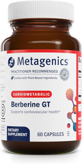 Metagenics Berberine GT - Berberine Supplement 500 mg - Supports Heart Health Healthy Cholesterol Triglyceride &amp Carbohydrate Metabolism - Non-GMO Gluten-Free Vegetarian - 60 Capsules