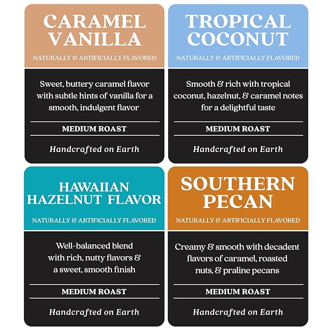 Copper Moon Single Serve Coffee Pods For Keurig K-Cup Brewers Light/Medium Roast Flavored Variety Pack 80 Count