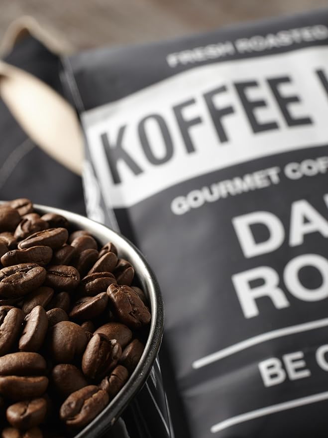 Koffee Kult Dark Roast Ground Coffee - Small Batch Gourmet Aromatic Artisan Blend 100% Organically Sourced Arabica Coffee (Ground 80oz)