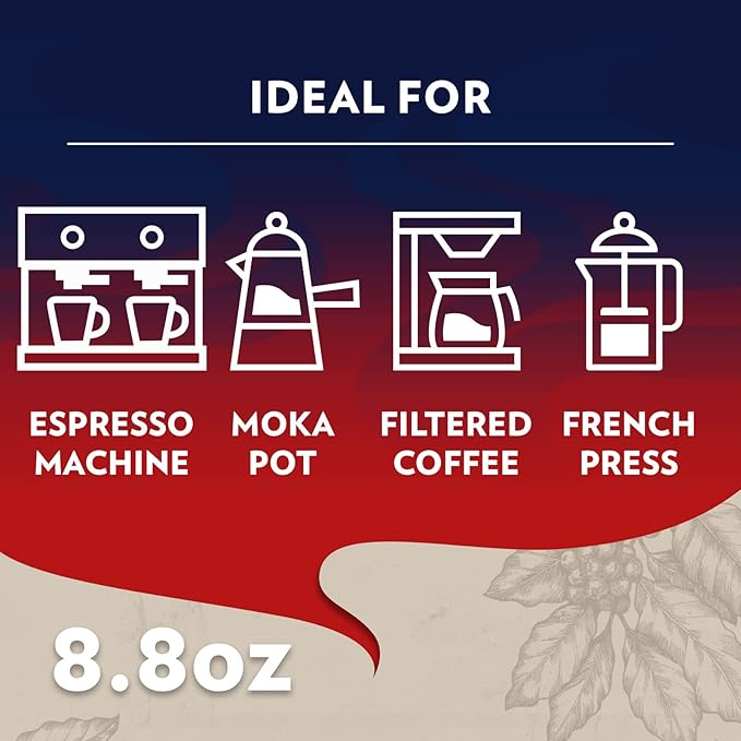 Lavazza Crema e Gusto Ground Coffee Medium Roast Arabica and Robusta Blend 8.8 oz Brick (Pack of 20)