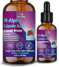 R Alpha Lipoic Acid 600mg Liquid Drops for Neuropathy Advanced 11-in-1 Stabilized R-ALA Supplement w. Benfotiamine Acetyl L-Carnitine Vitamin C E for Antioxidant Nerve Brain Energy Health Non GMO