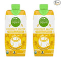 Pineapple Flavored No Sugar Added Coconut Water Carton – 16.9 fl oz Pack of 2