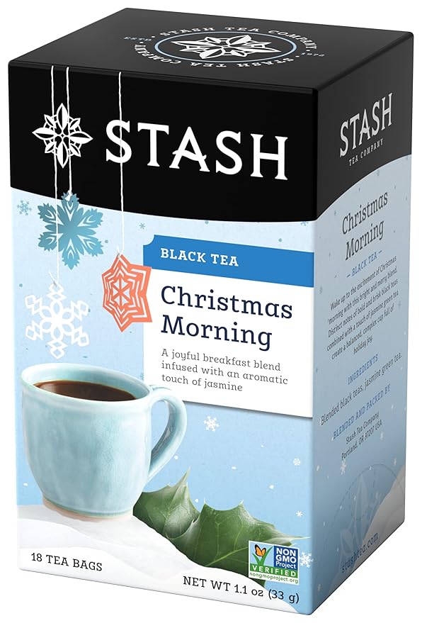 Stash Christmas Morning Black Tea Non-GMO 18 Tea Bags (Pack of 6)