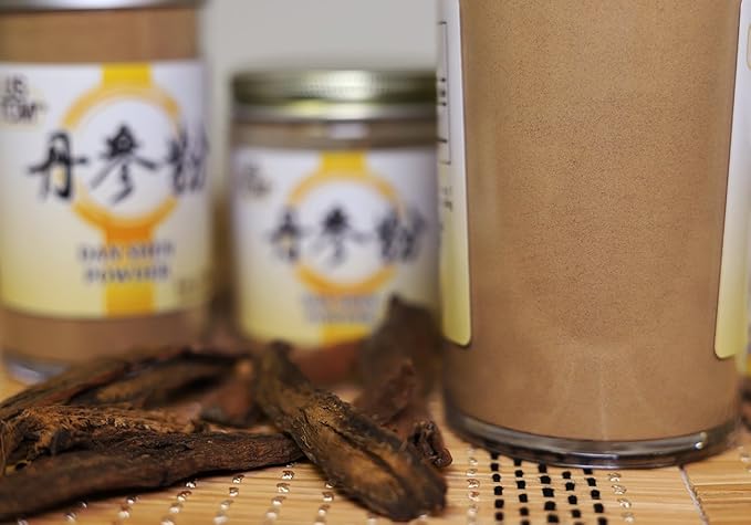 Dan Shen Powder Salvia Miltiorrhiza Powder Red Sage Root Powder 丹参粉 120mesh (6oz)