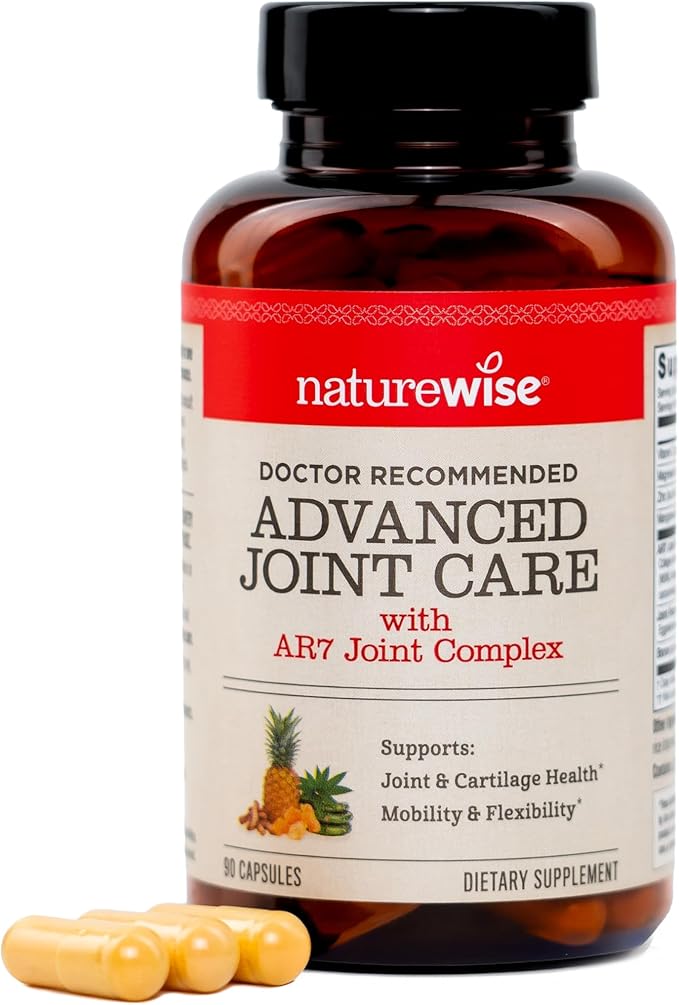 NatureWise Advanced Joint Supplement with Clinically Tested AR7 Joint Complex Ingredient - Comfort &amp Flexibility Support - Non-GMO USA Manufactured - 90 Capsules[30-Day Supply]