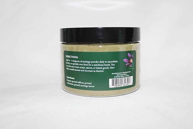 ORGANIC SAFFRON CARDAMOM MORINGA POWDER