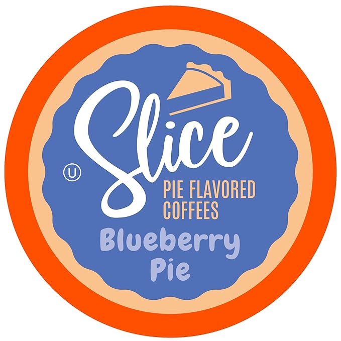 Slice Coffee Blueberry Flavored Coffee Pie for Keurig K Cup Brewers Blueberry Pie 40 Count