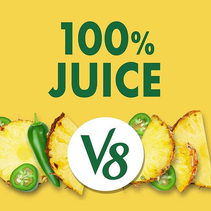 V8 Pineapple Jalapeno 100% Fruit and Vegetable Juice 8 fl oz Can (24 Pack)