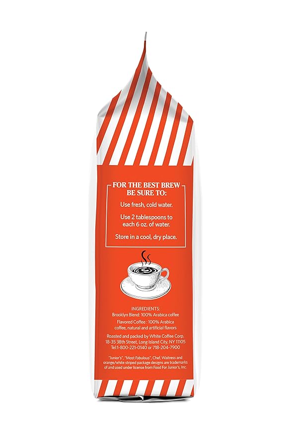 Junior's Most Fabulous Ground Coffee 12 oz (Brooklyn Blend 2 bags)