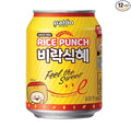Paldo Fun &amp Yum Vilac Shikhye Sweet Rice Punch Drink Pack of 12 Cans Korean Traditional Sikhye Malty-Rice Flavored Beverage Best Dessert Drinks No Artificial Colorings 팔도 비락 식혜 8.06 fl oz x