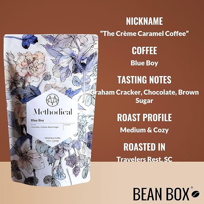 Blue Boy - Roasted by Methodical Roasting - Whole Bean Coffee - 12 Ounce Bag