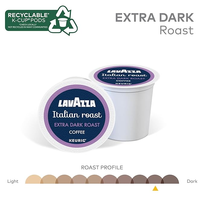 Lavazza Italian Roast Keurig Single Serve K-Cup Pods 60ct (6 Packs of 10)