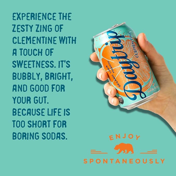 Daytrip Sparkling Prebiotic Soda Flavor - Fiber Enriched Low Calorie &amp Low Sugar Soft Drinks - Beverages with Gut Health &amp Immunity Benefits - Mood Boosting &amp Stress Reducing Properties -