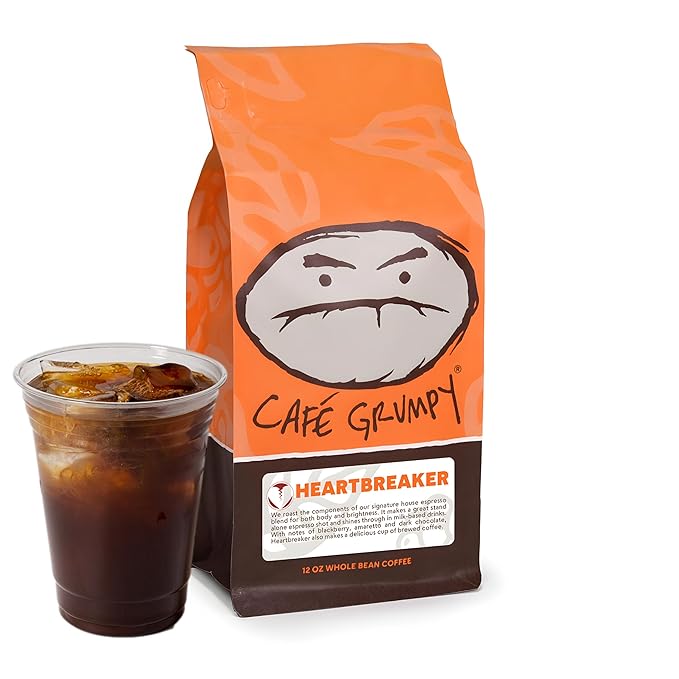 Café Grumpy Coffee - Coarse Grind Heartbreaker Blend 12oz Bag Medium Roast Drip French Press Pour Over Cold Brew (Coarse Grind (French Press))