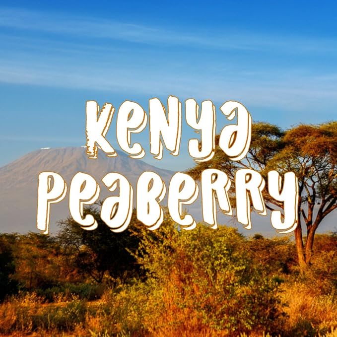 Kenya Peaberry Coffee Whole Bean Single Origin Fresh Roasted 16-ounce