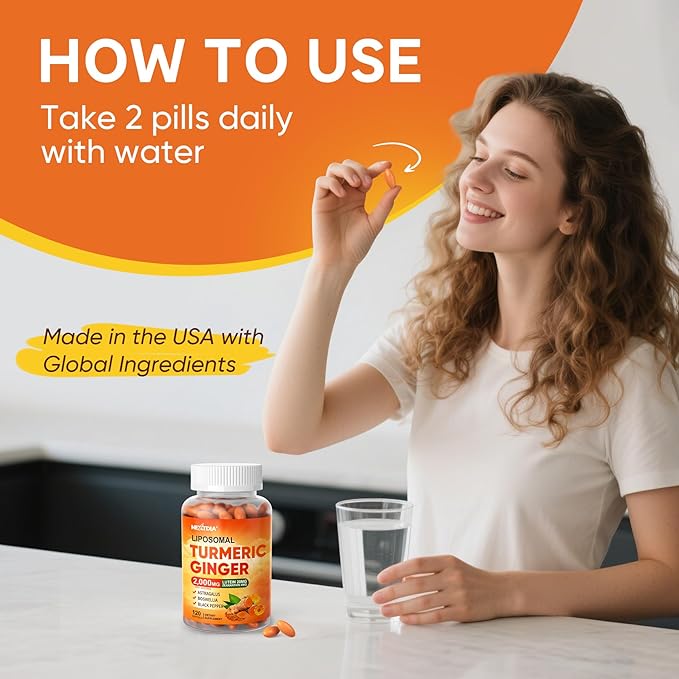 Hydrolyzed Collagen Peptides Pills + Liposomal Turmeric Ginger Lutein Supplement